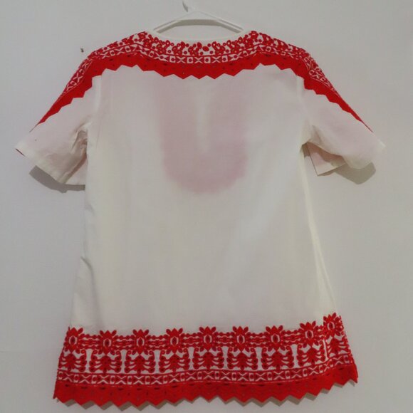Tory Burch Embroidered 'Isla' Top Size 2 - Picture 7 of 9